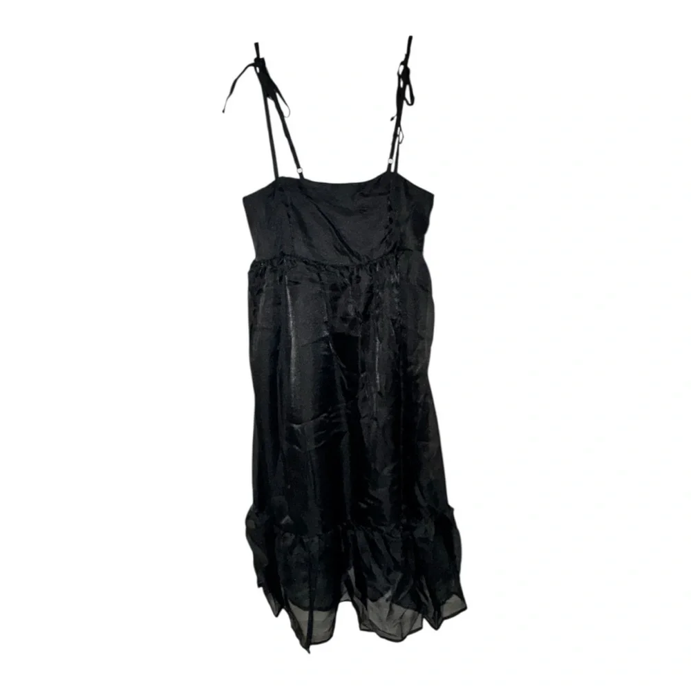 Wild Fable Black Mini Tie-Strap Dress - Picture 2 of 7